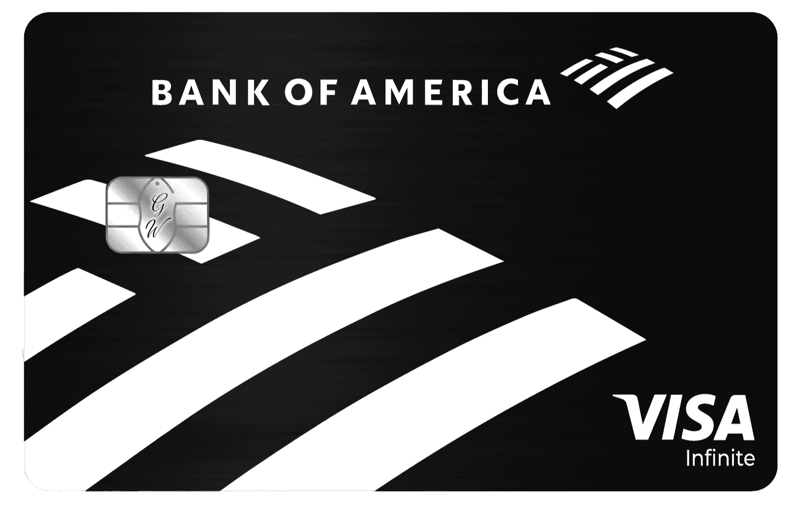 Bank of America 金屬卡卡面展示