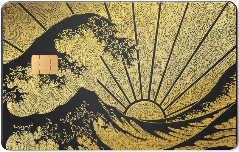 The Great Wave Card 金屬卡卡面展示
