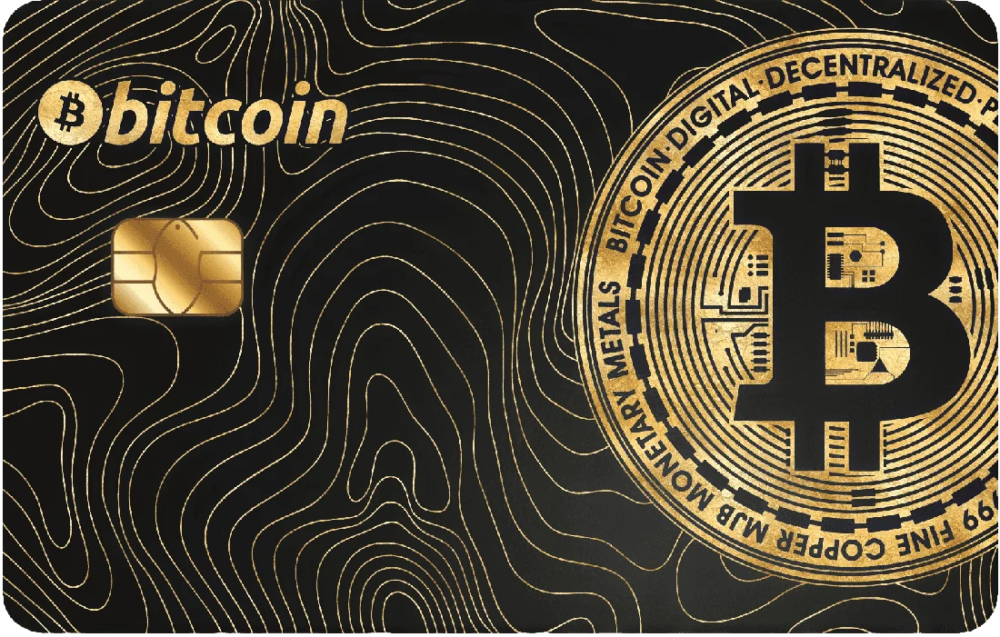 Bitcoin Enthusiast Card 金屬卡卡面展示