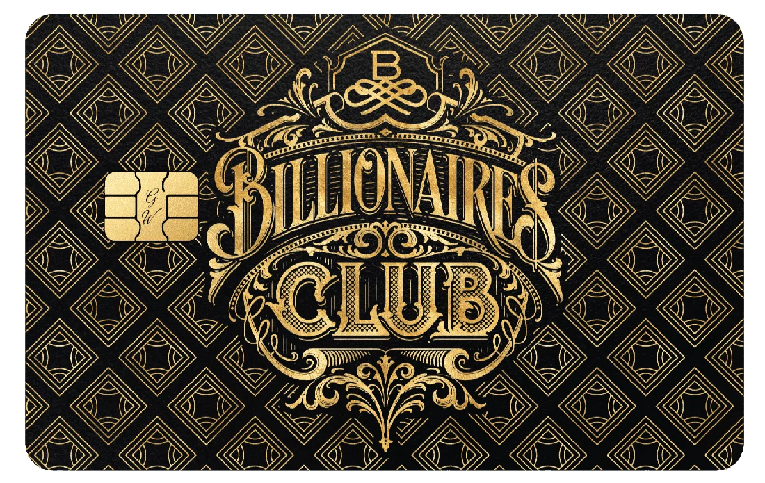 Billionaire's Club 金屬卡卡面展示