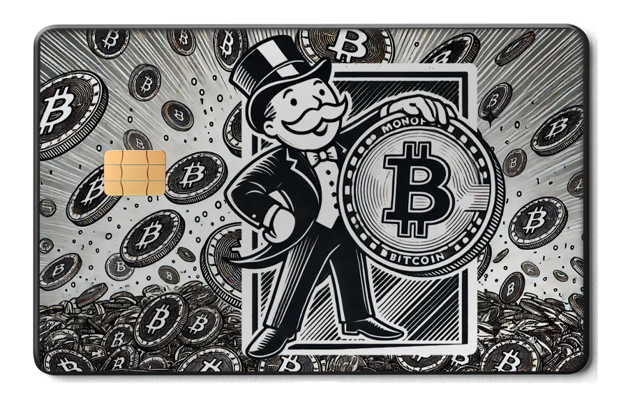 Crypto Monopoly 金屬卡卡面展示