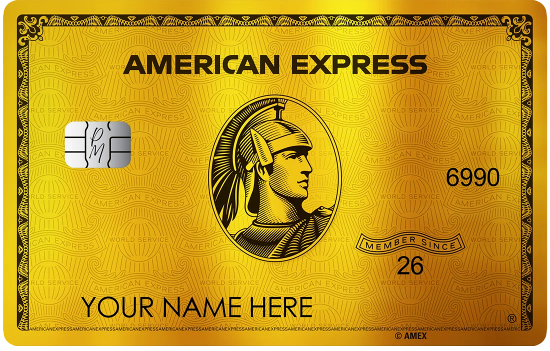 24K Gold AMEX Metal Card 金屬卡卡面展示