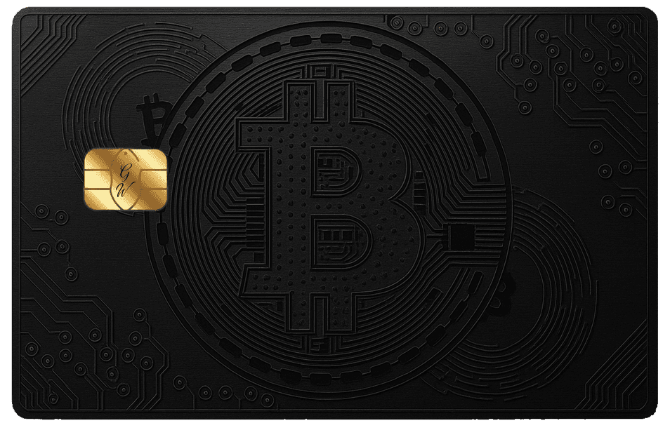 Black Bitcoin 金屬卡卡面展示
