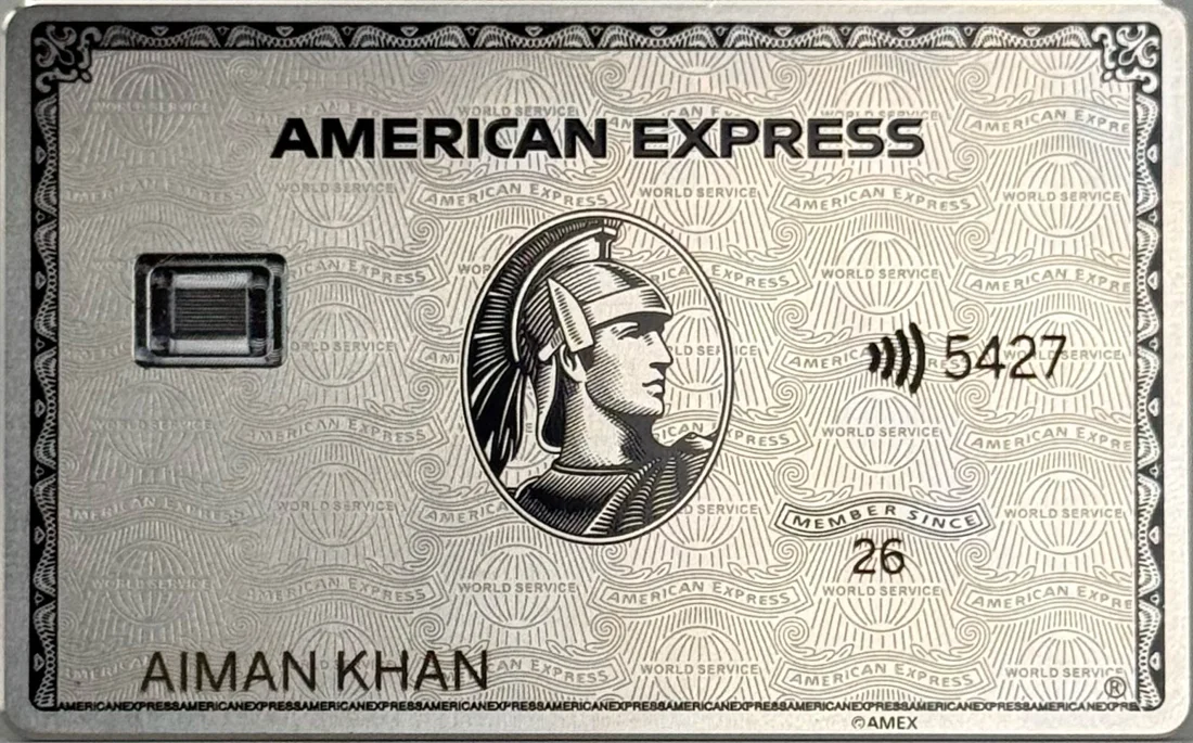 Platinum AMEX Metal Card 金屬卡卡面展示