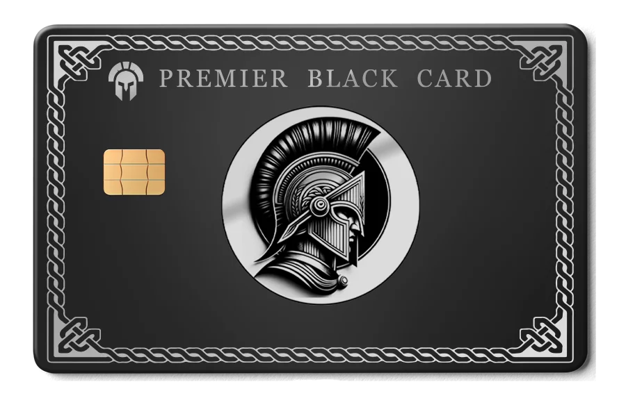 Premier Black Card 金屬卡卡面展示
