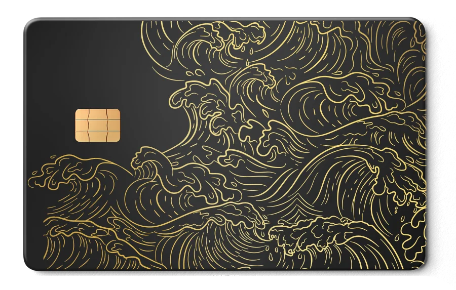 Hokusai Wave 金屬卡卡面展示