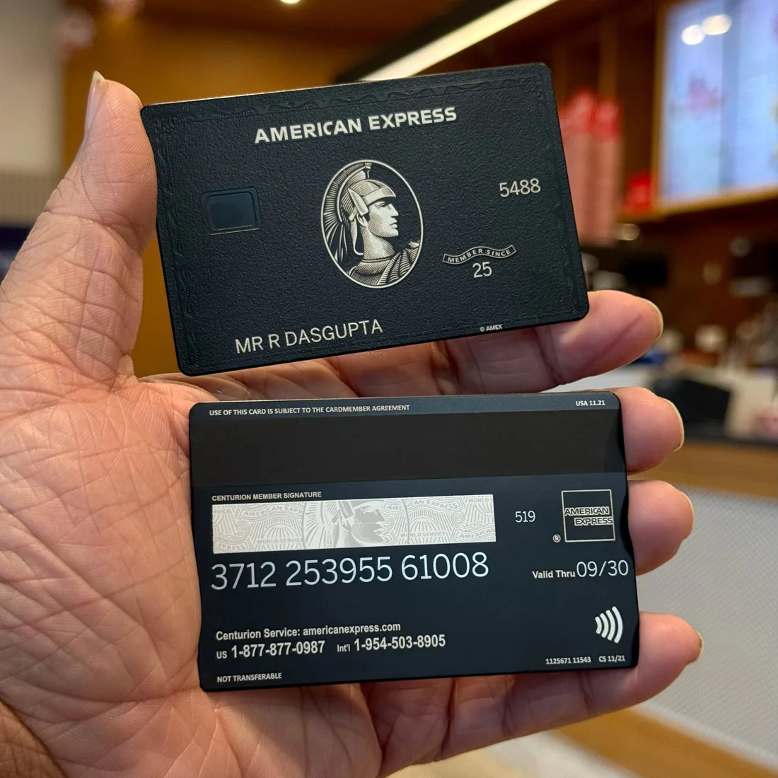Black Centurion AMEX Metal Card 展示圖 2