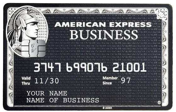 Black Business American Express-inspired metal card