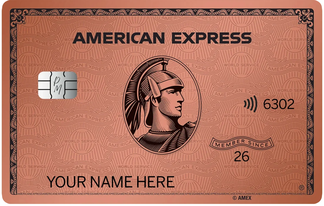 Rose Gold AMEX Metal Card 金屬卡卡面展示