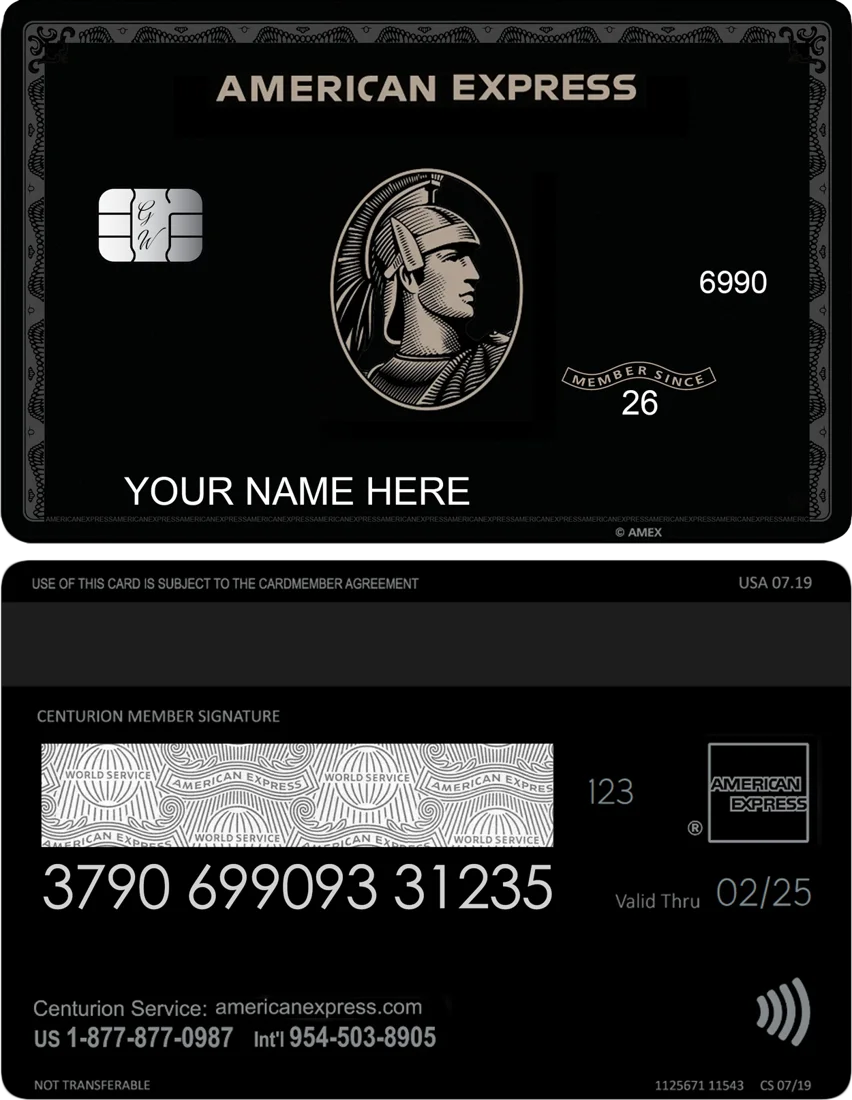 Black Centurion AMEX Metal Card 展示圖 5