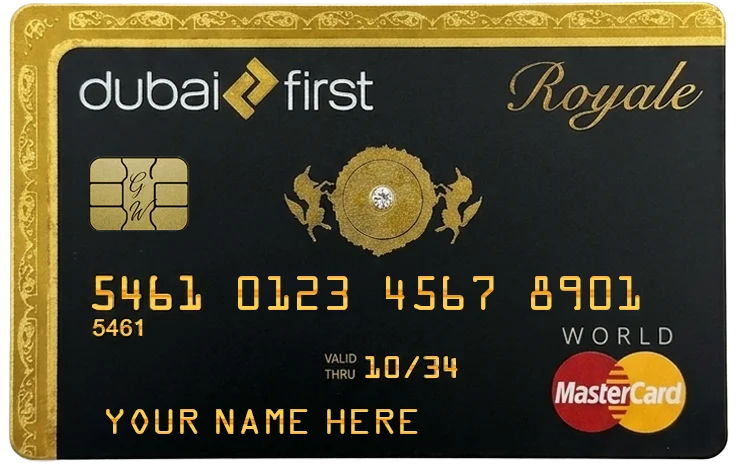 Dubai Royal Card 金屬卡卡面展示