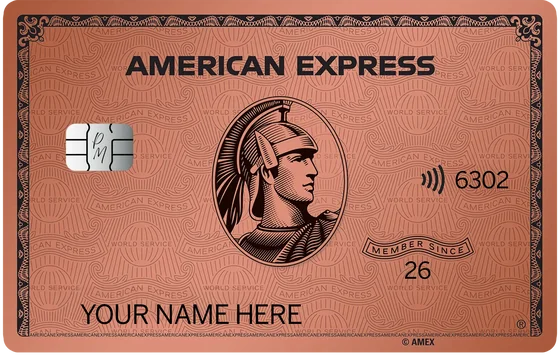 Rose Gold American Express-inspired metal card