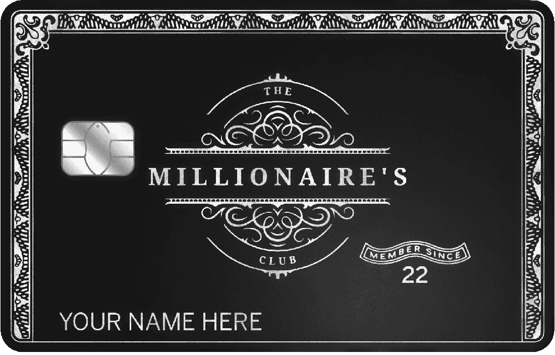 Millionaire's Club Card 金屬卡卡面展示