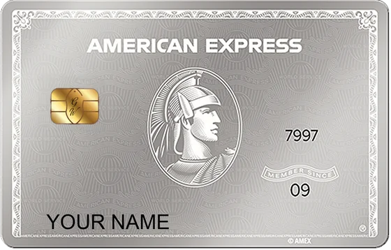 Mirror Silver American Express-inspired metal card