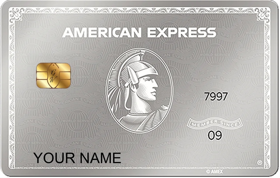 Mirror Platinum AMEX 金屬卡卡面展示