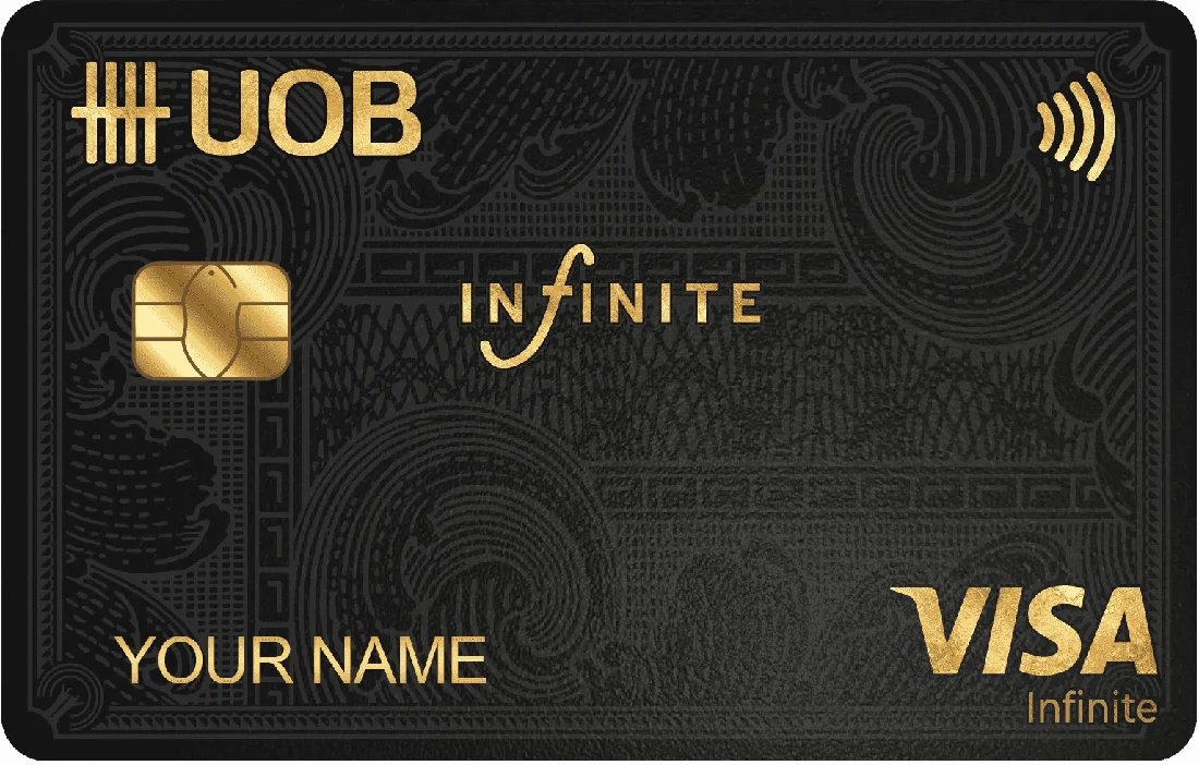 UOB Infinite 金屬卡卡面展示
