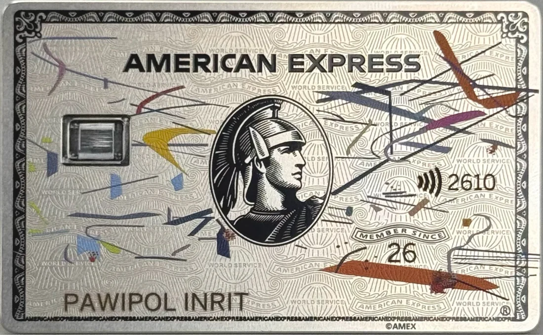 Art Platinum AMEX 金屬卡卡面展示